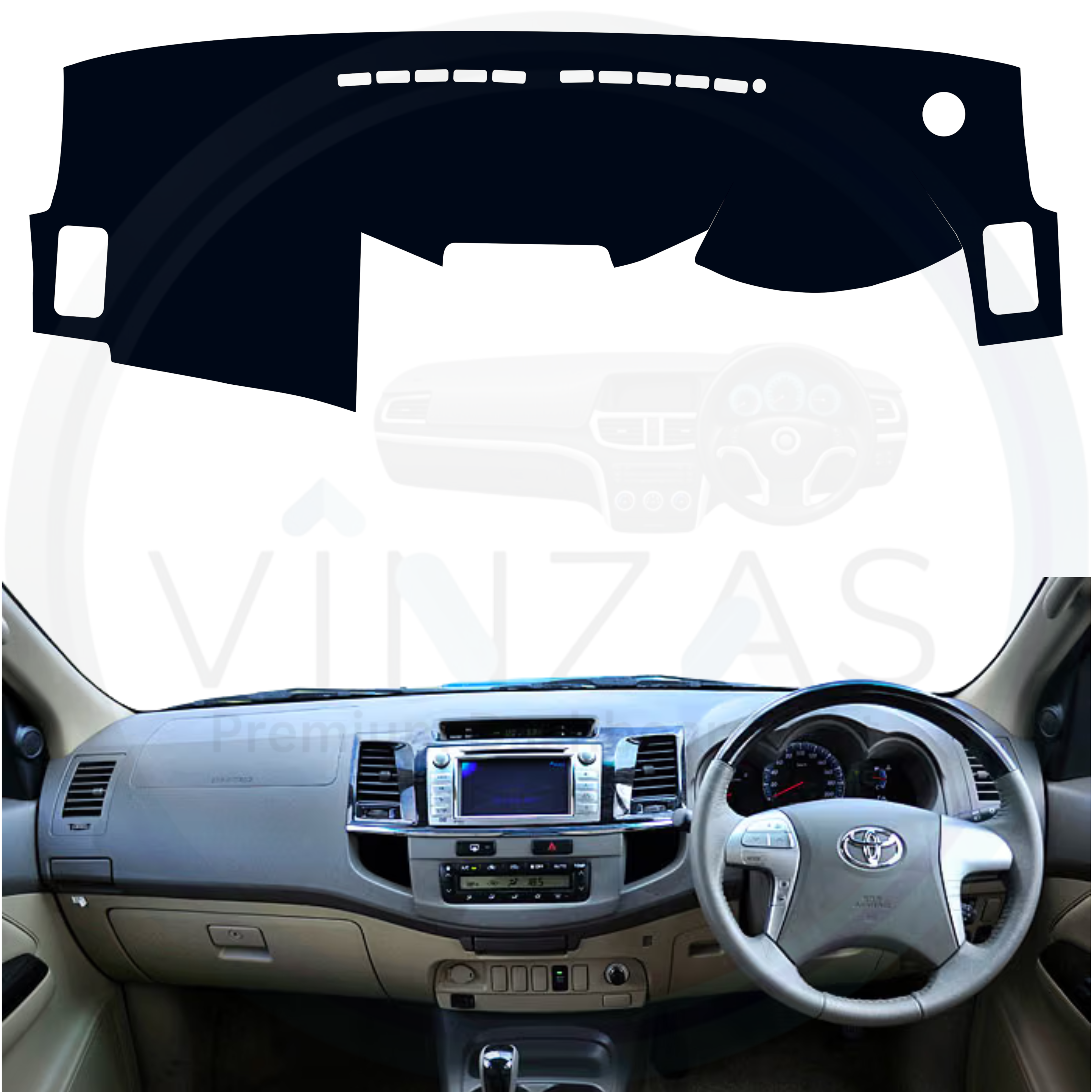 Toyota Fortuner 2009 To 2017 Car Dashboard Mat