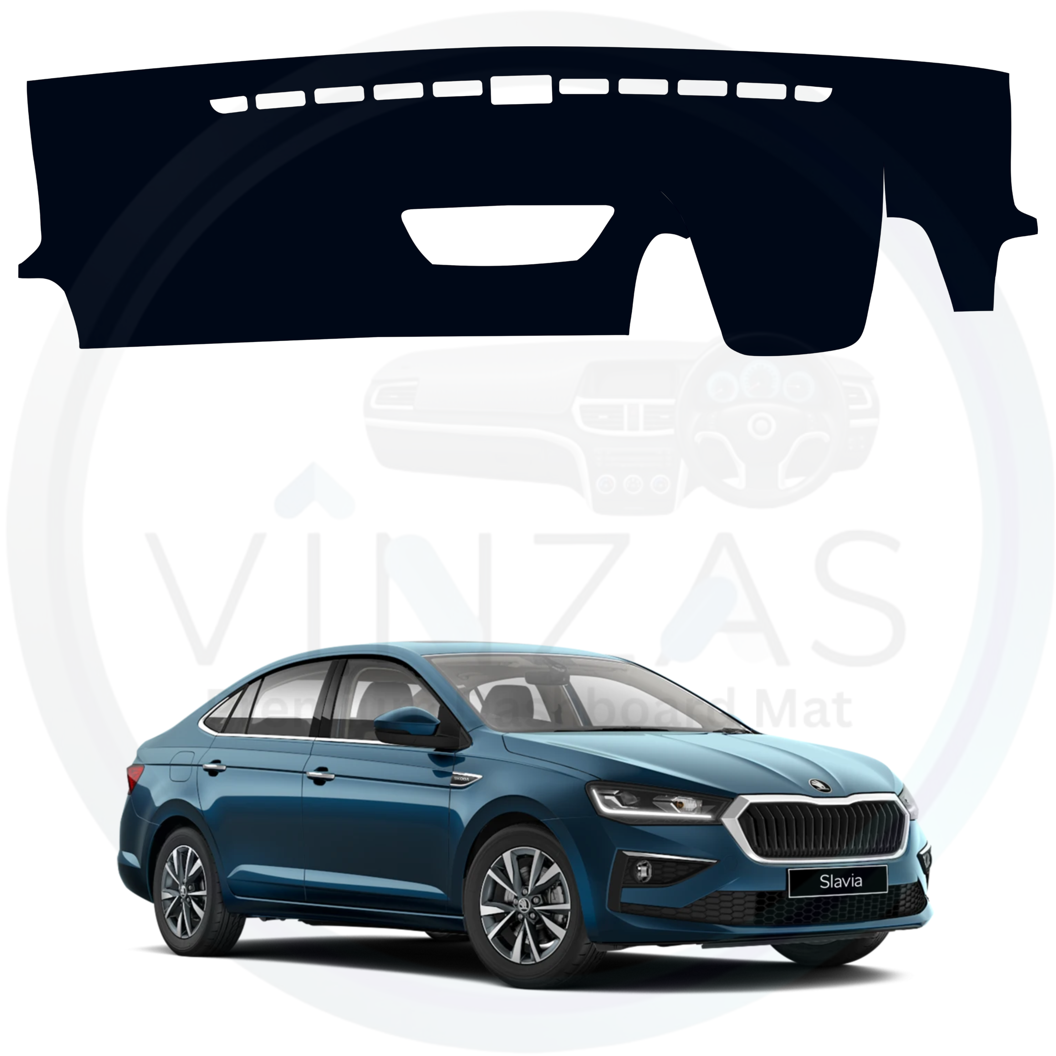 Skoda Slavia Car Dashboard Mat 2022 To 2025