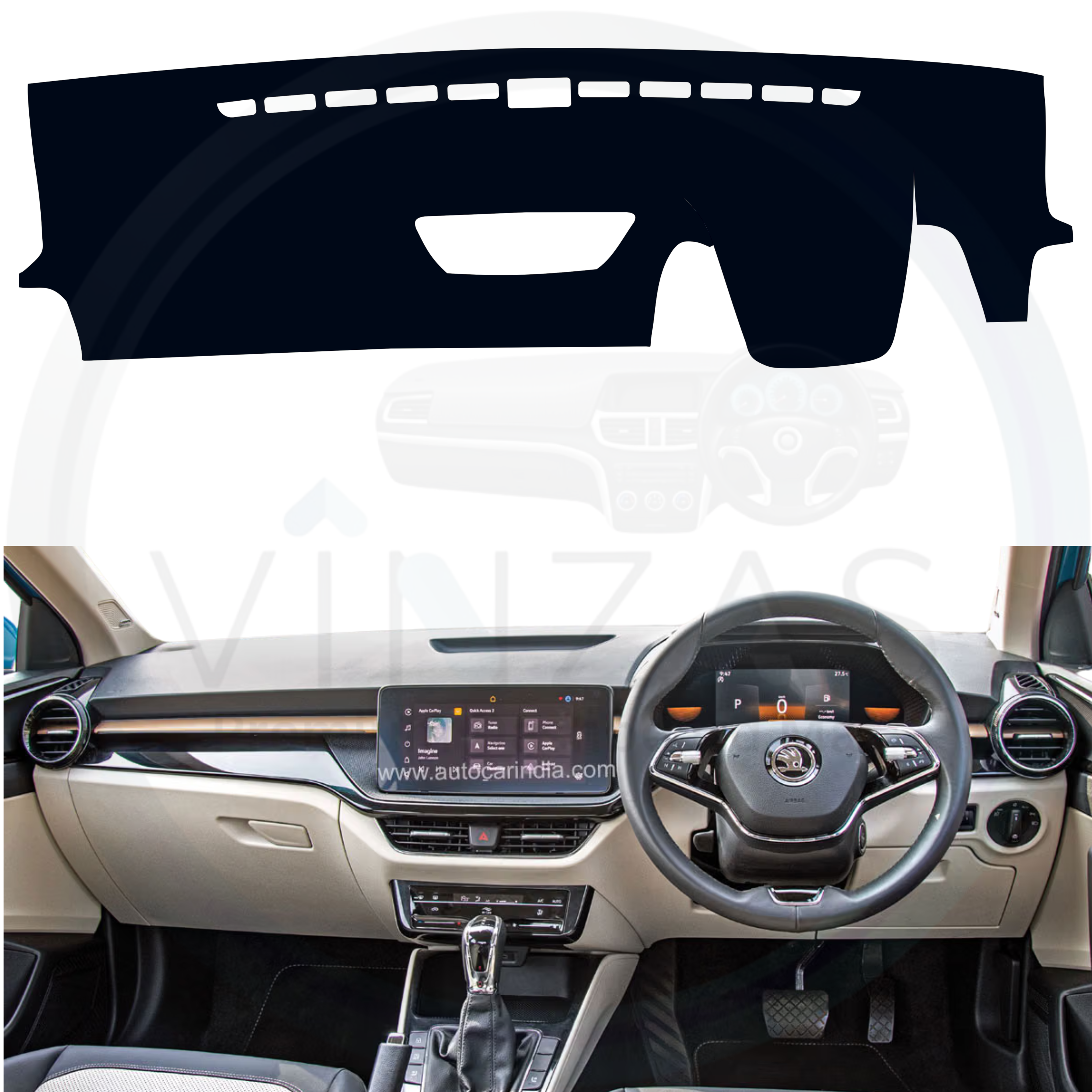 Skoda Slavia Car Dashboard Mat 2022 To 2025