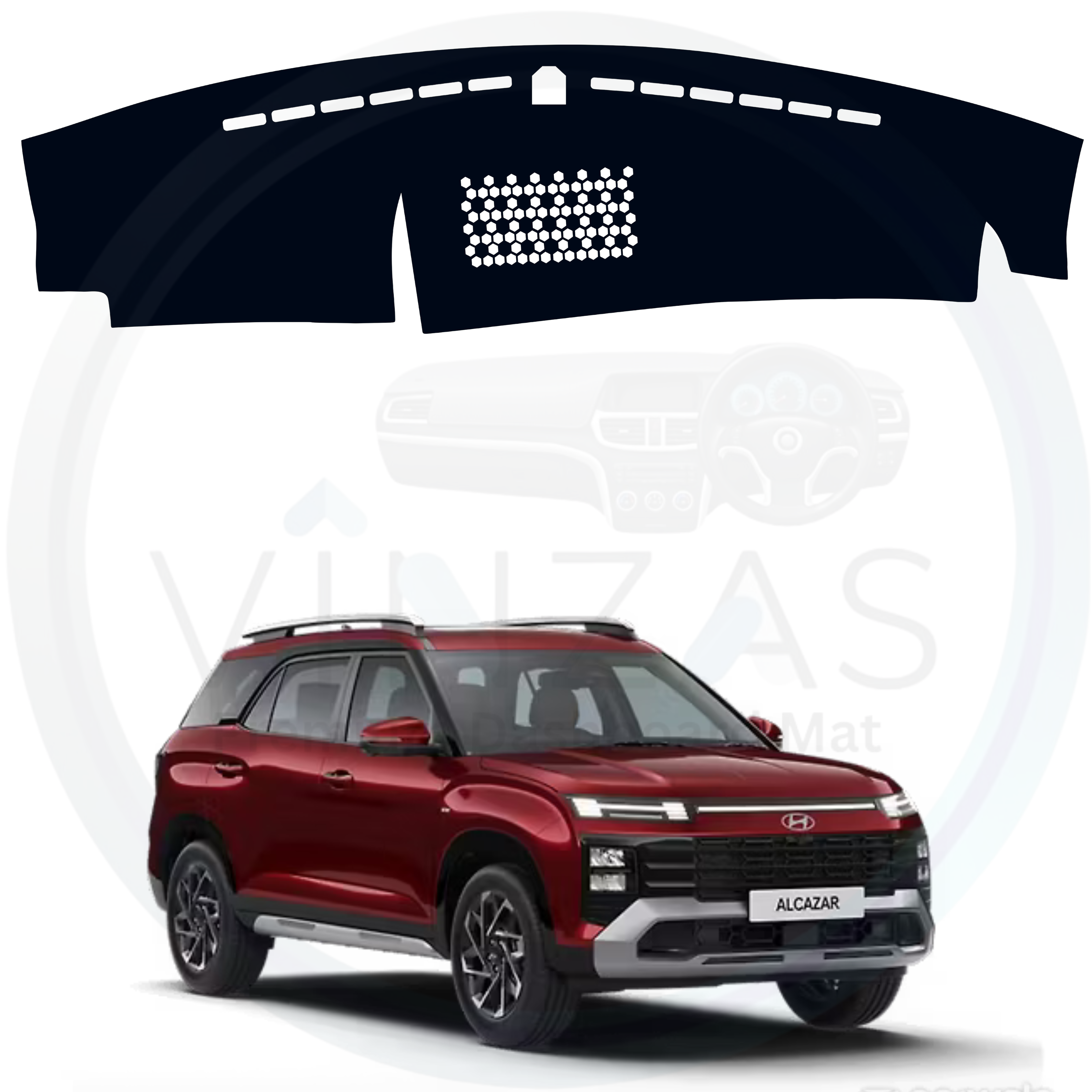 Hyundai Alcazar 2024 To 2025 Car Dashboard Cover Mat