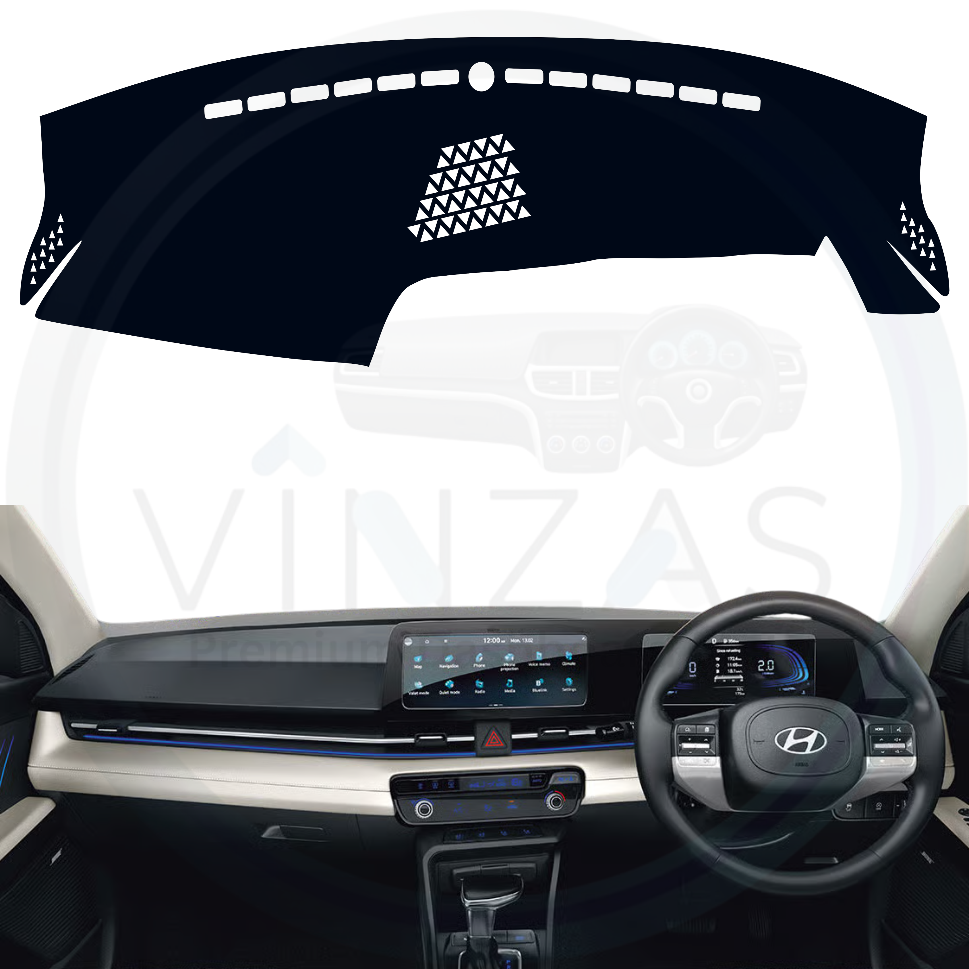Hyundai Verna 2023 To 2025 Car Dashboard Cover Mat