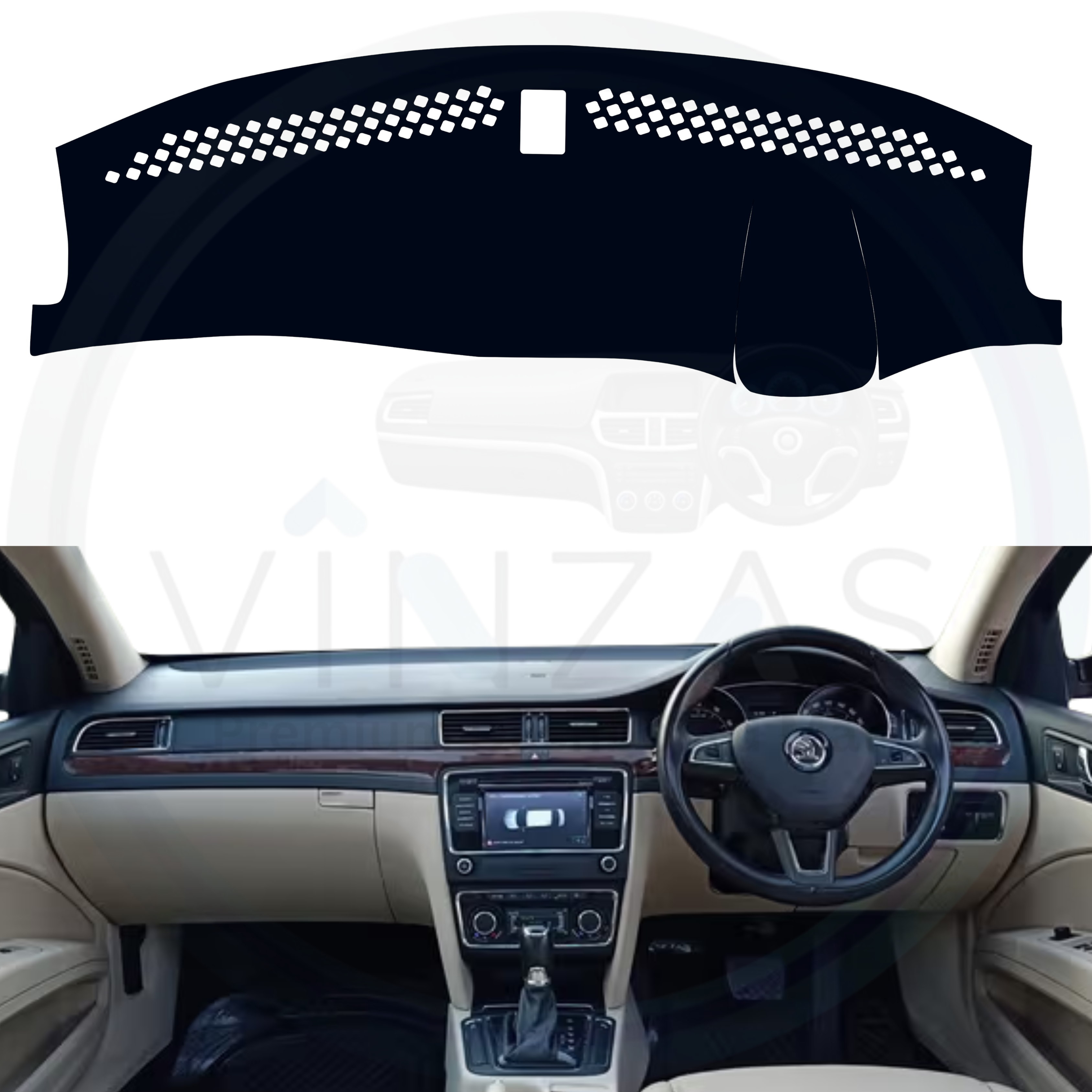 Skoda Superb Car Dashboard Mat 2009 To 2016