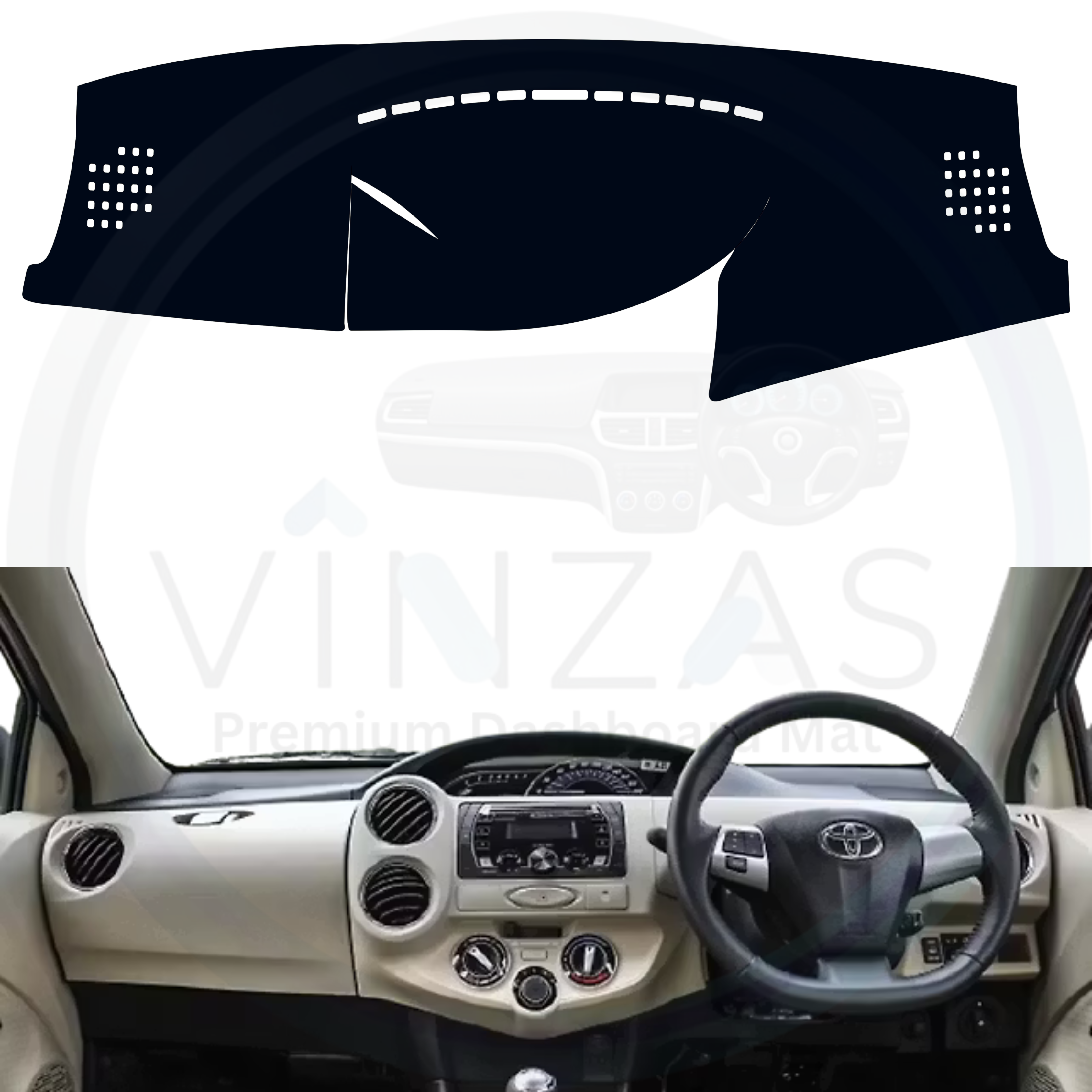 Toyota Etios 2010 To 2020 Car Dashboard Mat