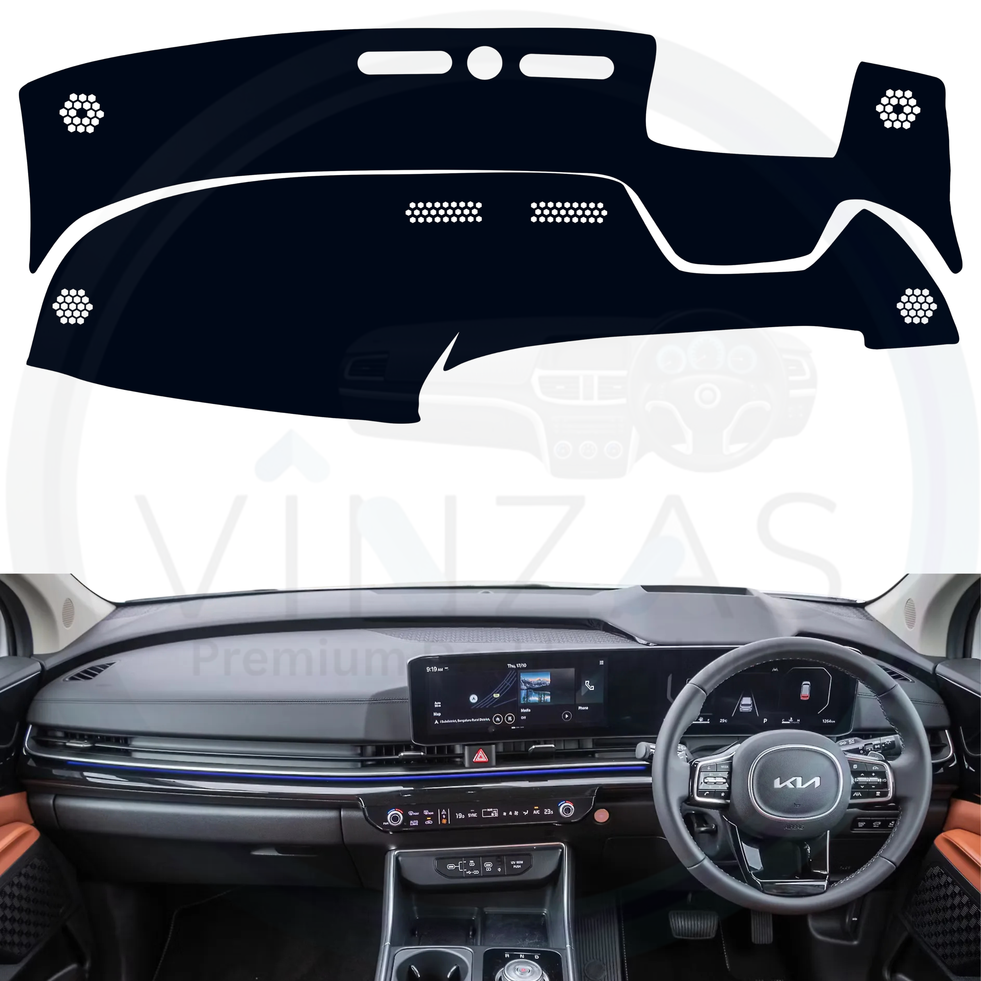 Kia Carnival 2024 To 2025 Car Dashboard Cover Mat