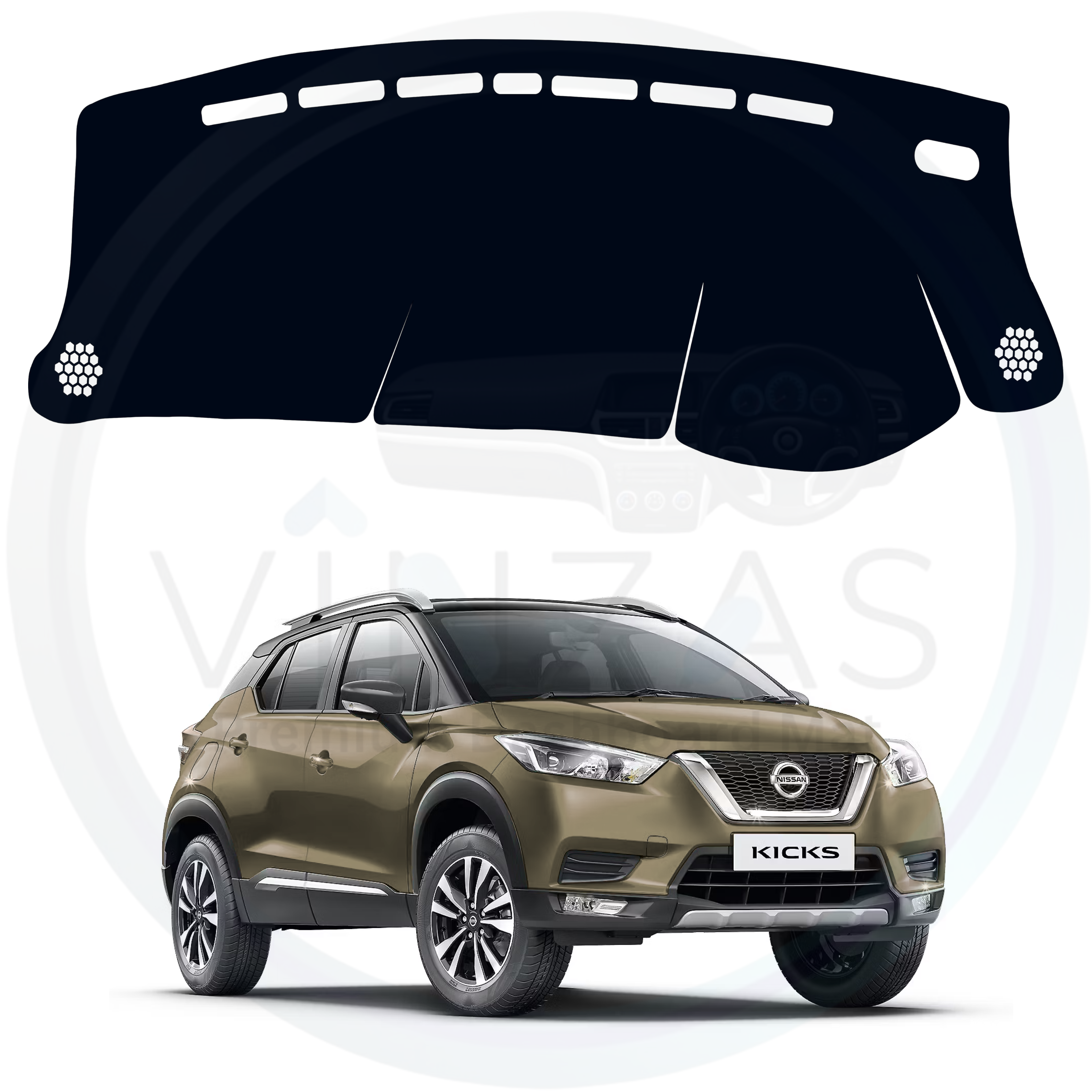 Nissan Kicks Car Dashboard Cover Mat 2019 To 2023