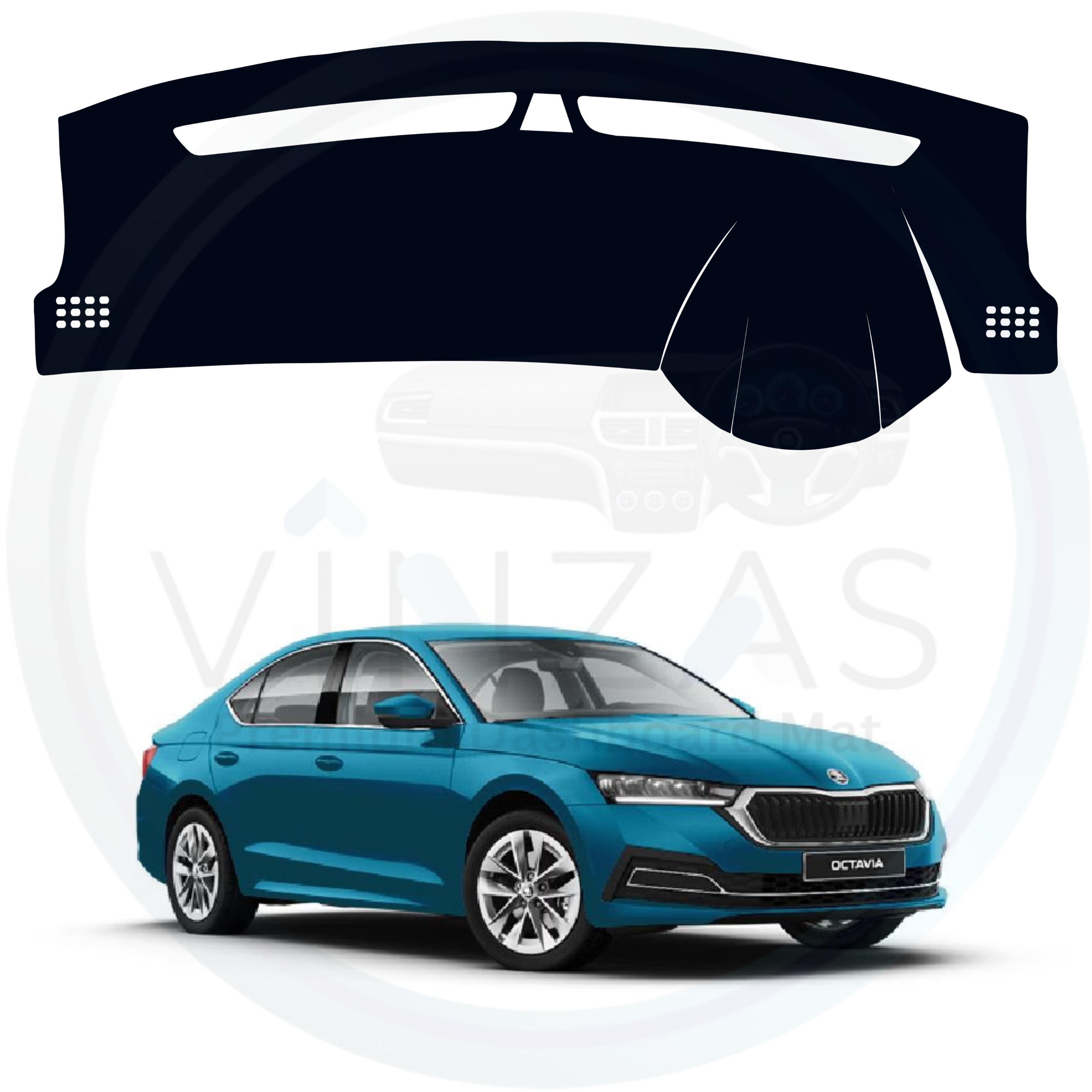 Skoda Octavia Car Dashboard Mat 2015 To 2021