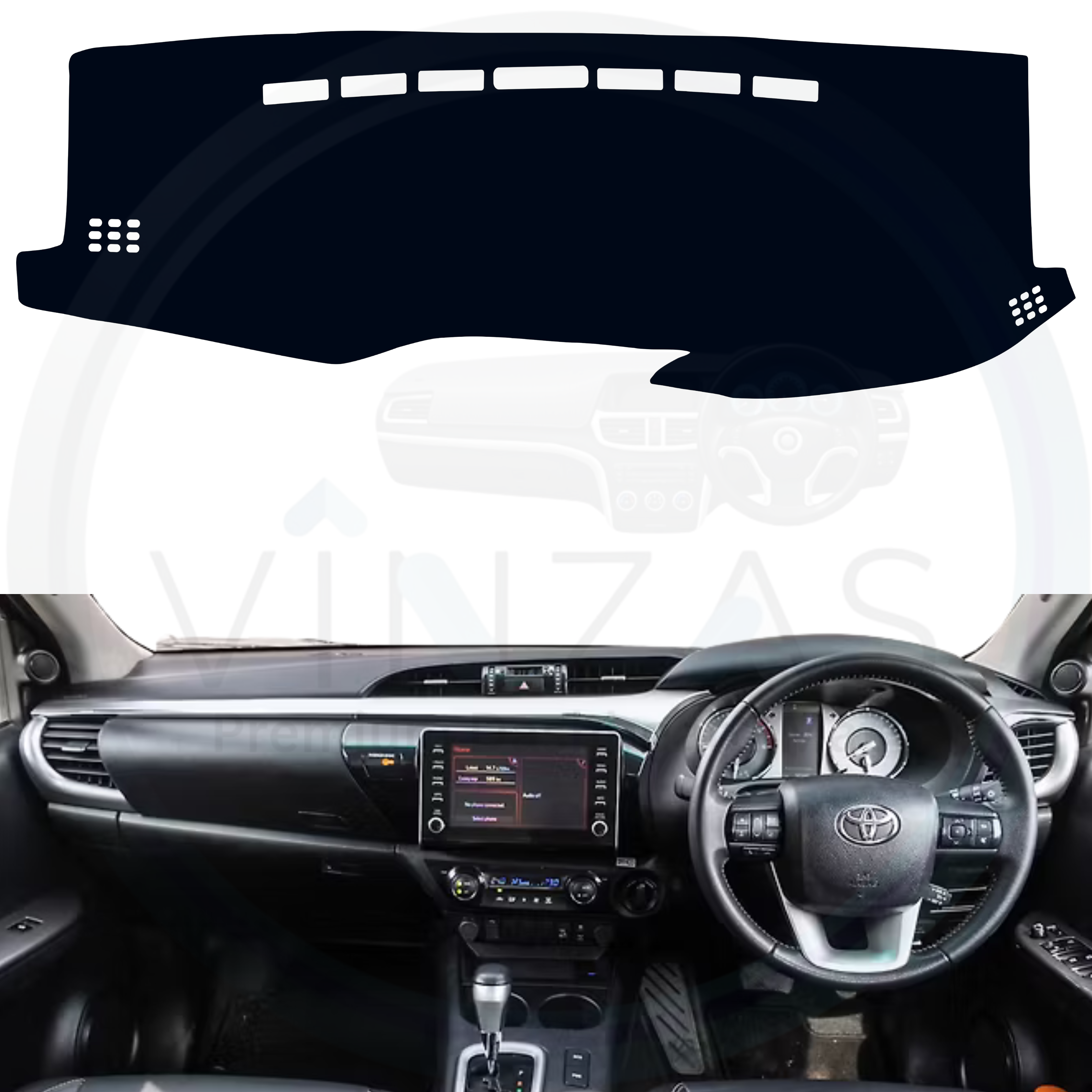 Toyota Hilux 2022 To 2025 Car Dashboard Mat