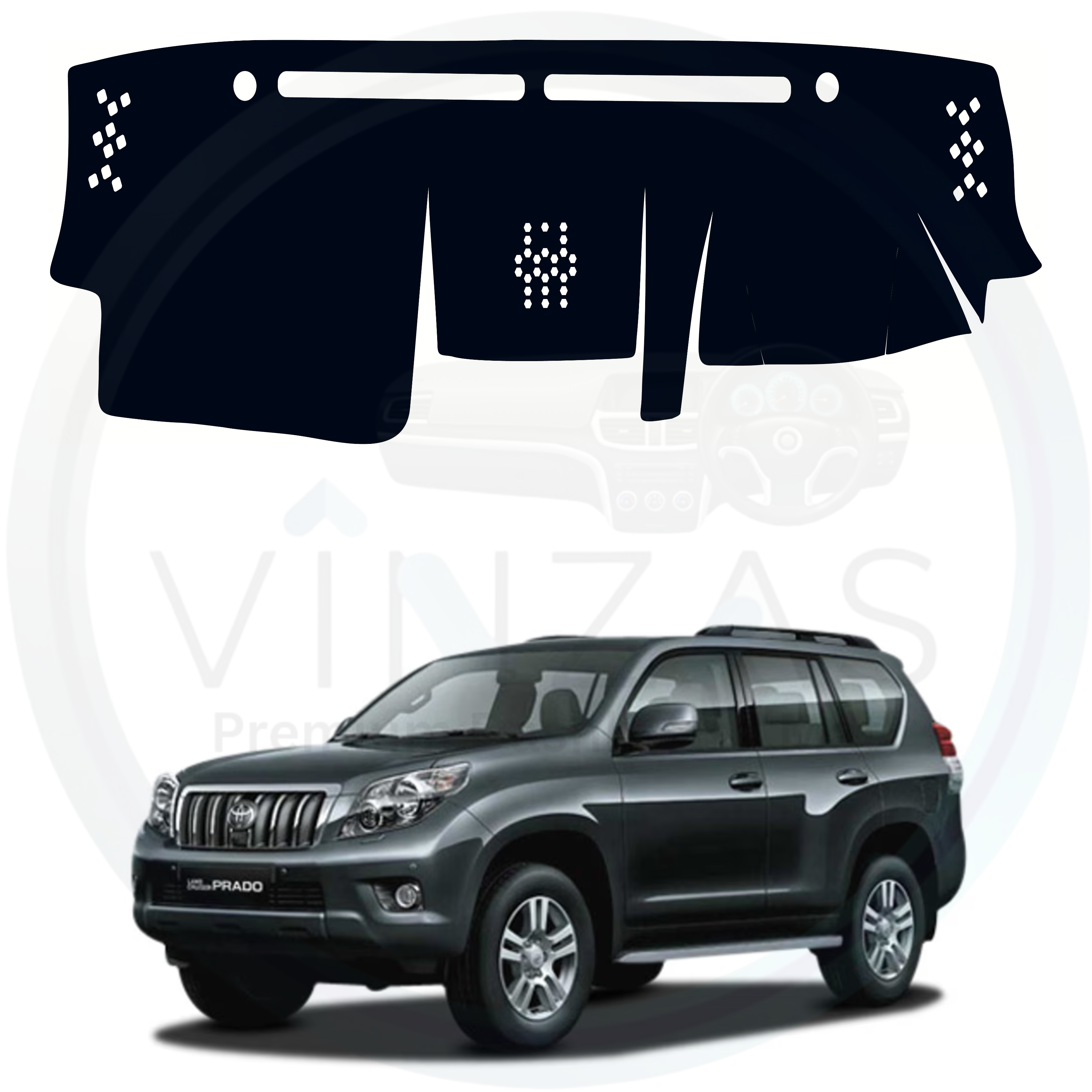 Toyota Prado 2009 To 2023 Car Dashboard Mat