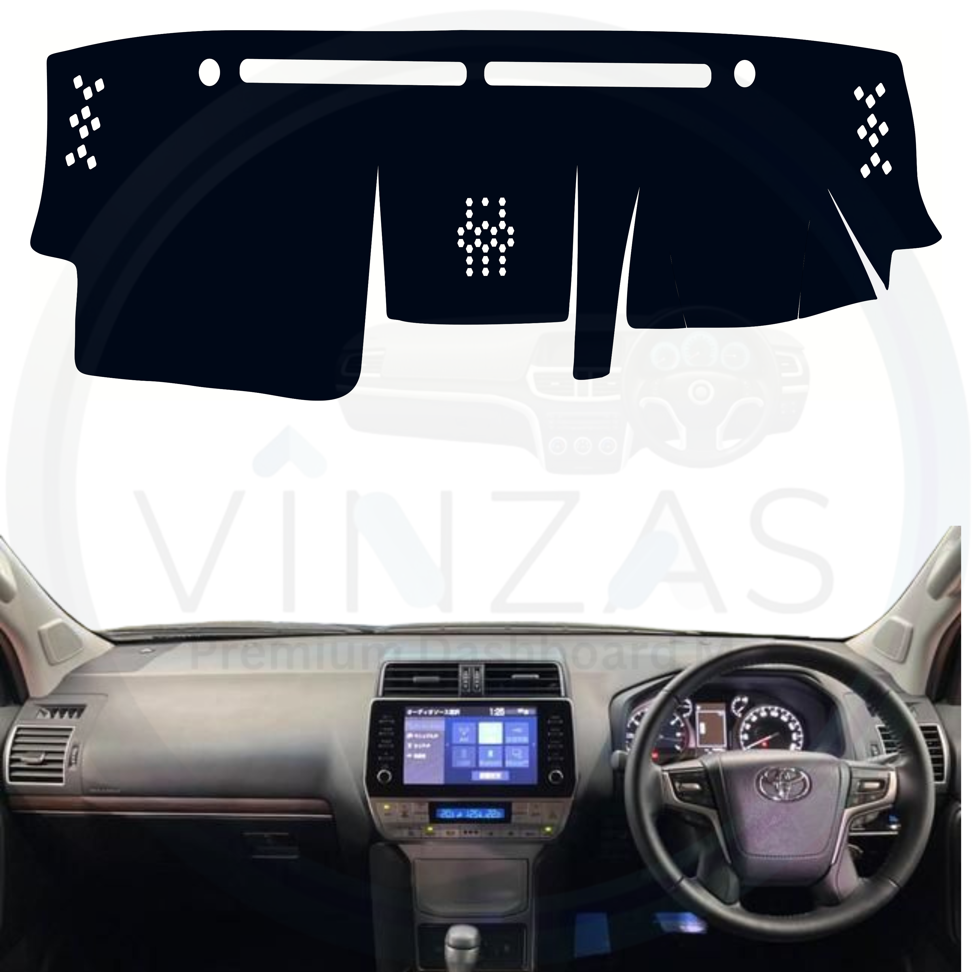 Toyota Prado 2009 To 2023 Car Dashboard Mat