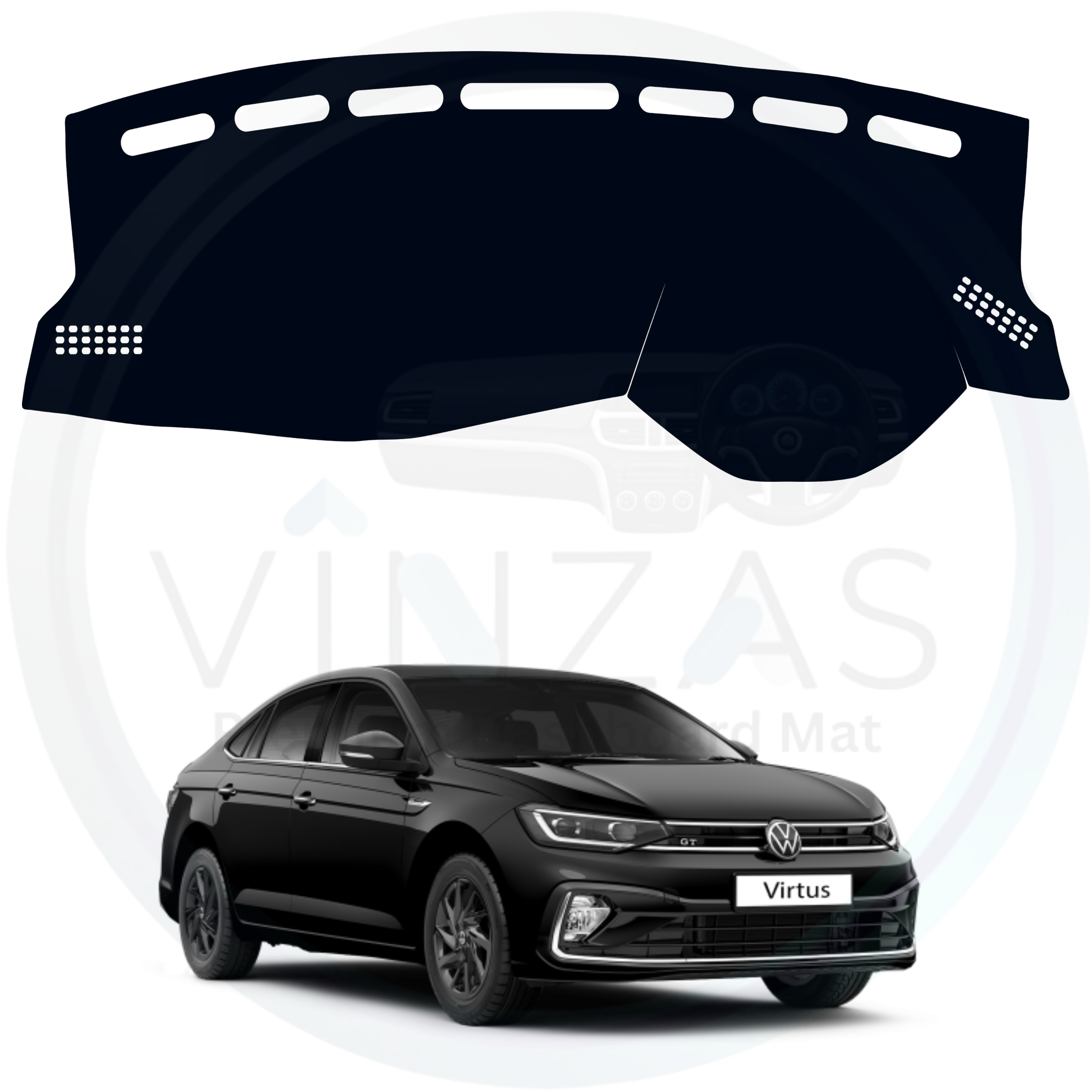 Volkswagen Virtus Car Dashboard Cover Mat 2022 To 2025