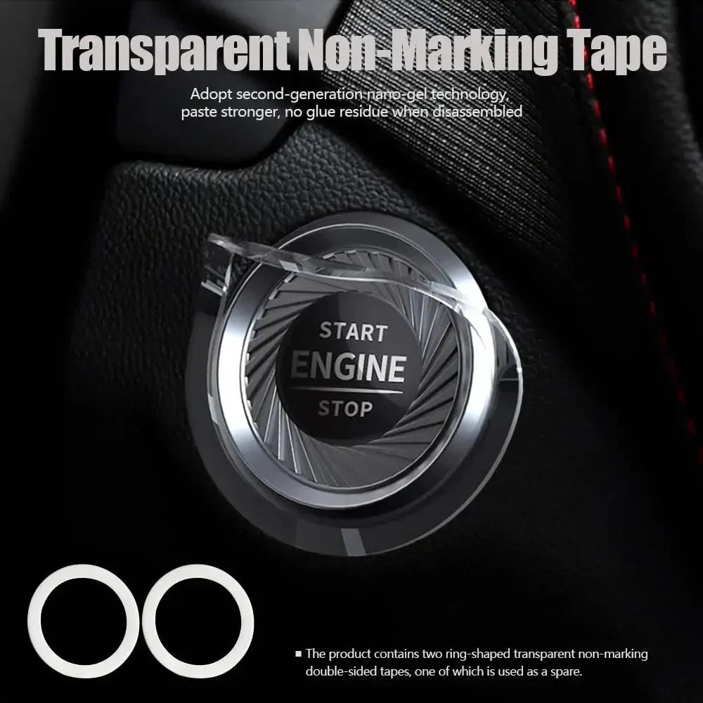 Vinzas-Car Push Start Stop Button Ring