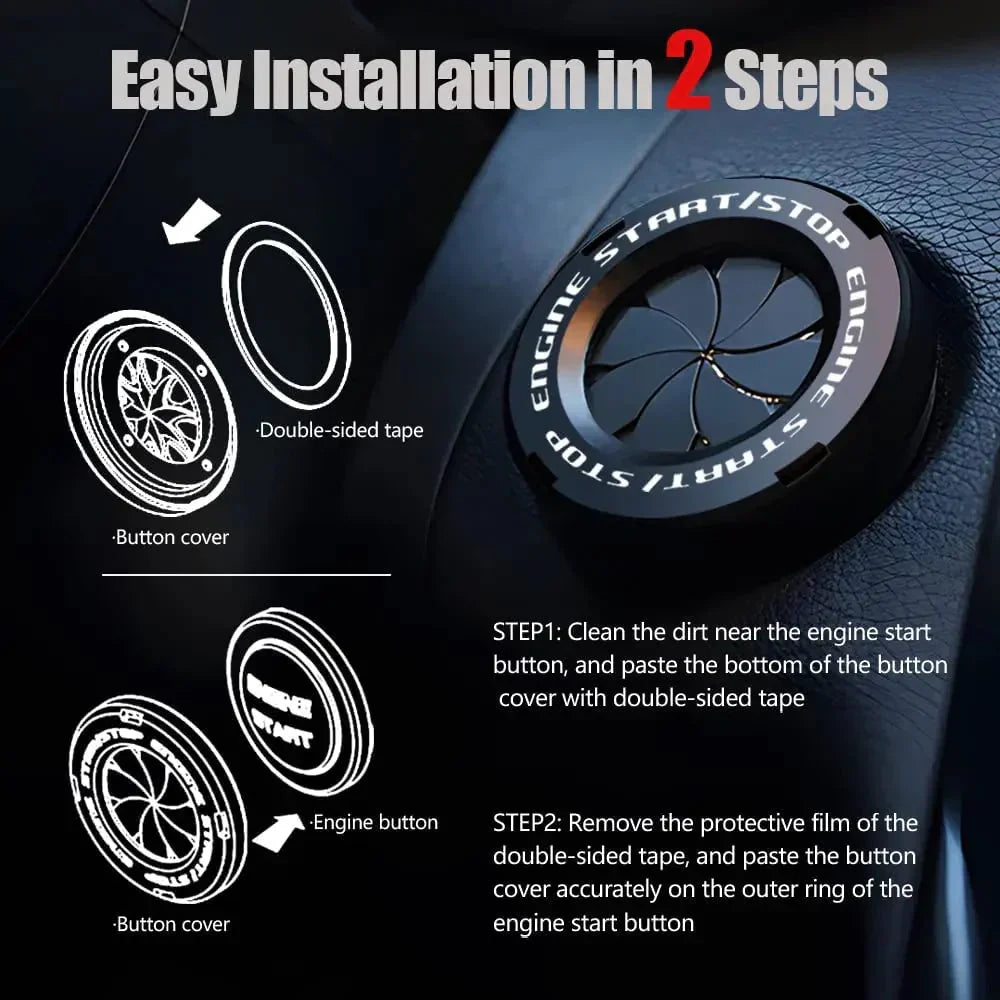 Vinzas-Car Push Start Stop Button Ring
