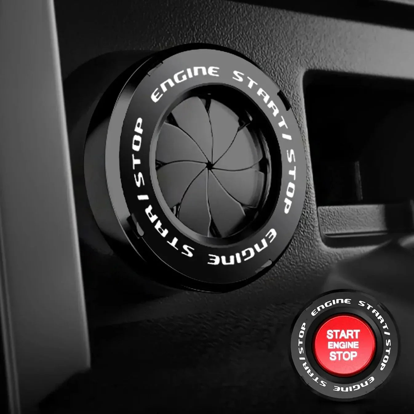 Vinzas-Car Push Start Stop Button Ring