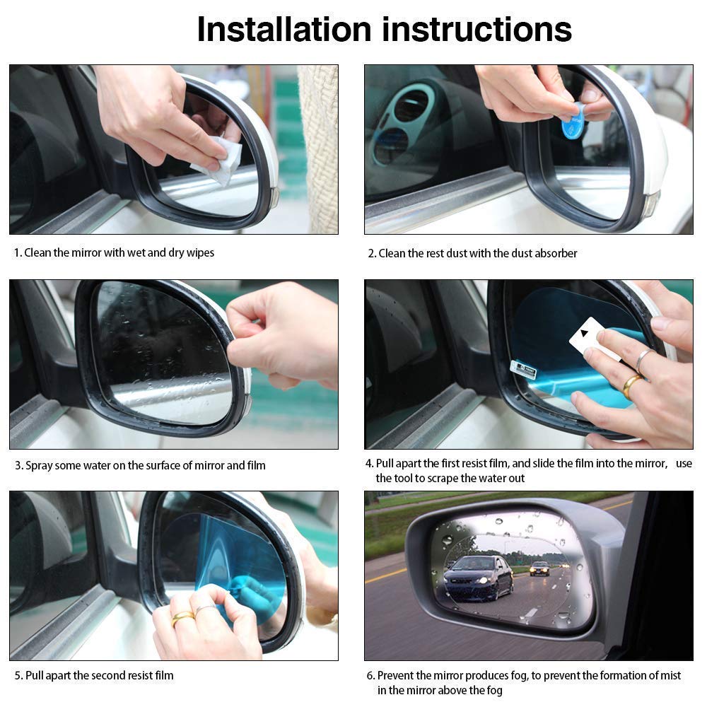Car Mirror Rain Guard (2 Pcs)