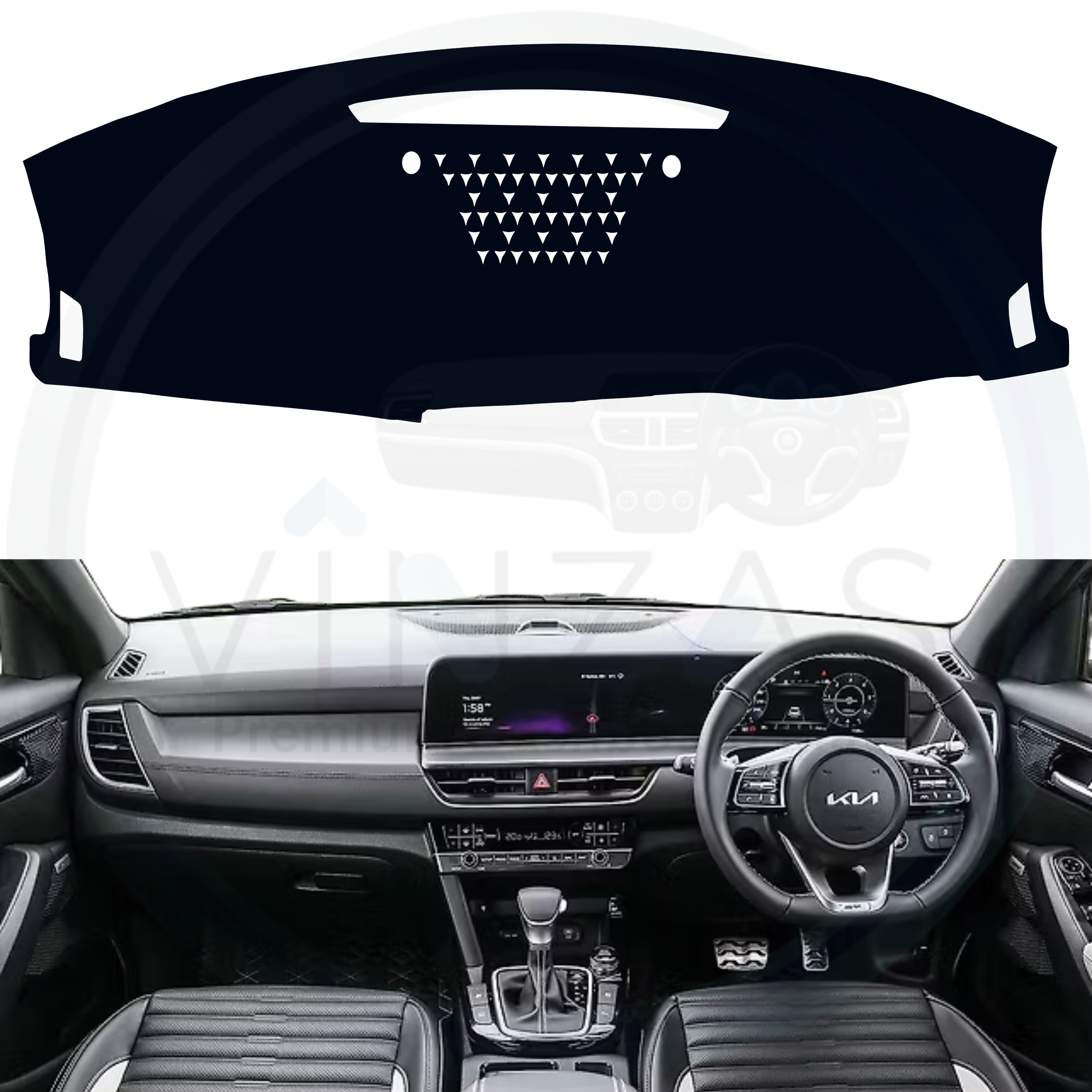 Kia Seltos 2019 To 2025  Car Dashboard Cover Mat