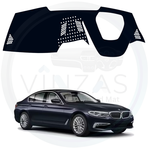 Black custom car dashboard cover For BMW 530D