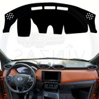 Black custom car dashboard cover installed in a Magnite Facelift