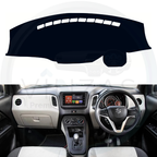 Black custom car dashboard cover installed in a Wagon-R 2019 To 2026